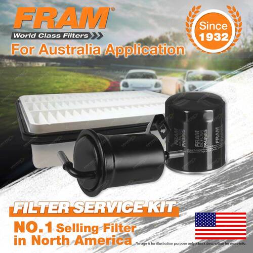 Fram Oil Air Fuel Filter Service Kit for Toyota Landcruiser Prado RZJ120R 03-04