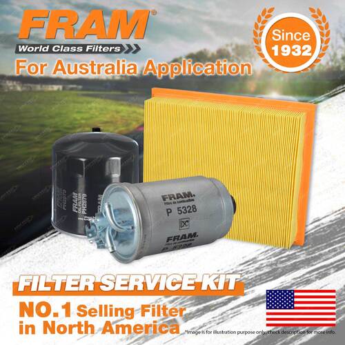 Fram Oil Air Fuel Filter Service Kit for Volkswagen Golf Mk III 10/1995-1998