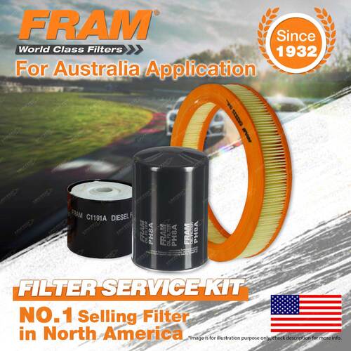 Fram Oil Air Fuel Filter Service Kit for Volkswagen Passat B1 01/1978-12/1993