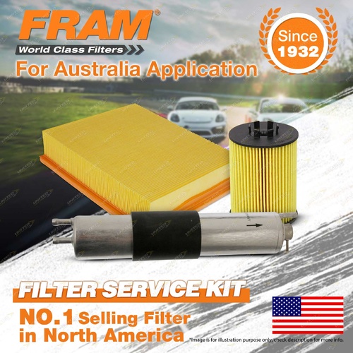 Fram Oil Air Fuel Filter Service Kit for BMW X5 E53 08/2004-02/2007