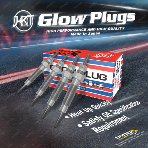 4 HKT Metal Glow Plugs for Mitsubishi Challenger KD-K97WG Delica Canter 1994-On