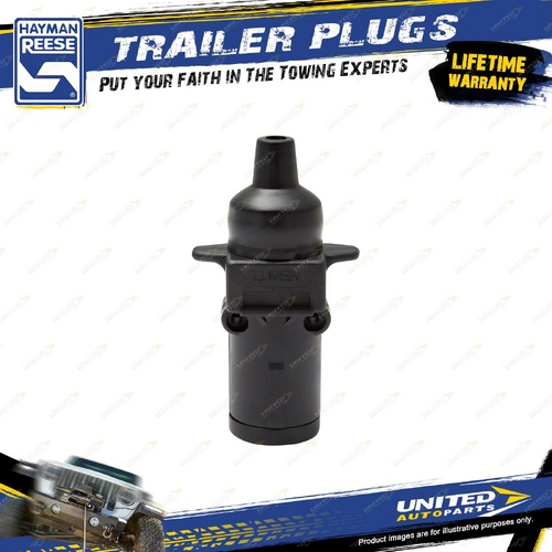 Hayman Reese Trailer Plug - 7 Pin Plastic - Small Round - Electrical & Wiring