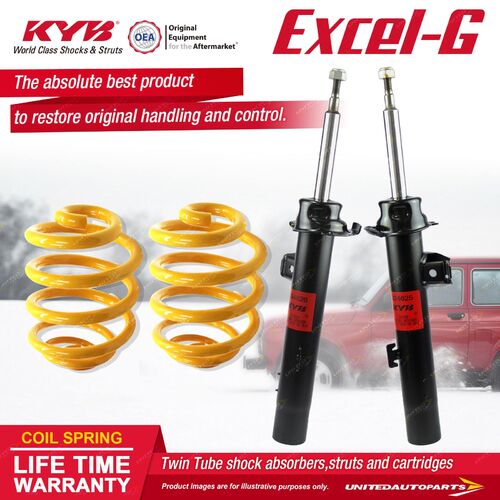 Front KYB EXCEL-G Shock Absorbers Lowered King Springs for BMW 120D E87 DIESEL
