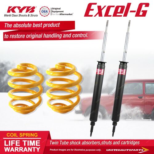 Rear KYB EXCEL-G Shock Absorbers Lowered King Springs for BMW 120D E87 DIESEL