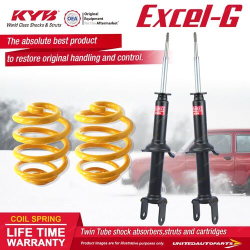 Front KYB EXCEL-G Shock Absorbers Lowered King Springs for FORD Falcon EB ED
