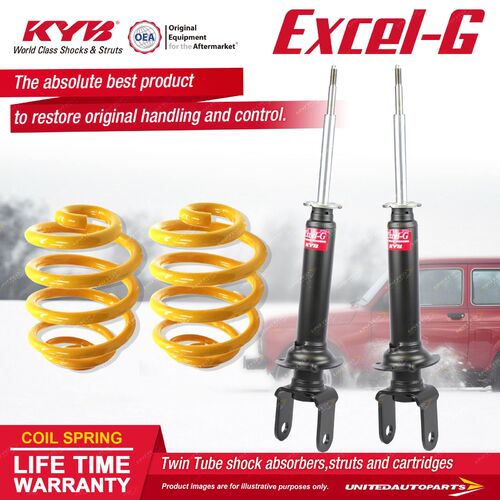 Rear KYB EXCEL-G Shock Absorbers Lowered King Springs for FORD Falcon AU RWD