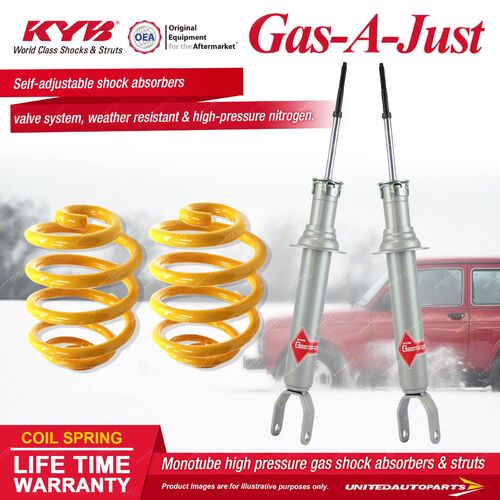 Front KYB GAS-A-JUST Shock Absorbers Lowered King Springs for FORD Falcon FG Ute