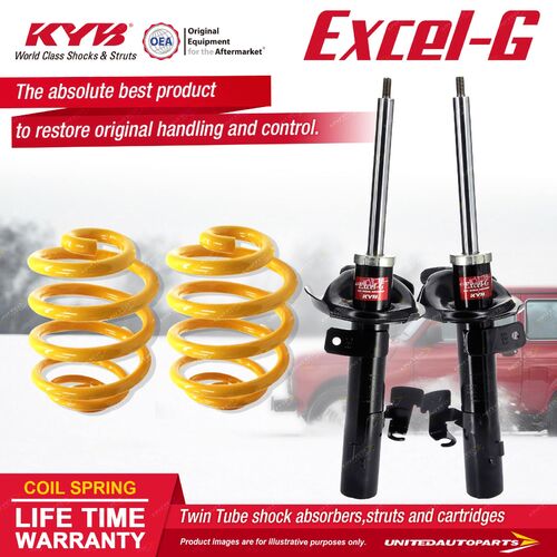 Front KYB EXCEL-G Shock Absorbers Lowered King Springs for FORD Focus LV FWD