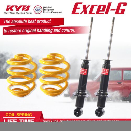 Rear KYB EXCEL-G Shock Absorbers Lowered King Springs for HOLDEN Statesman WM