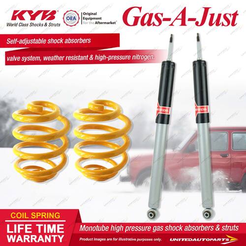 Front KYB GAS-A-JUST Shocks Lowered King Springs for MERCEDES BENZ C200 W202 2.0