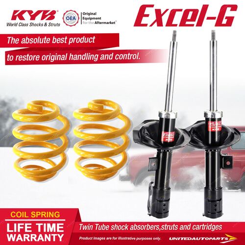 Front KYB EXCEL-G Shock Absorbers Lowered King Springs for MITSUBISHI Lancer CJ