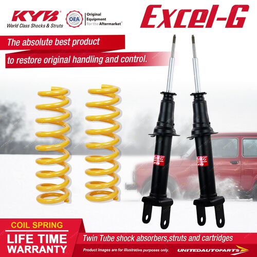 Front KYB EXCEL-G Shock Absorbers STD King Springs for FORD Falcon BFII Sedan