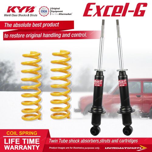 Rear KYB EXCEL-G Shock Absorbers STD King Springs for HOLDEN Caprice WM