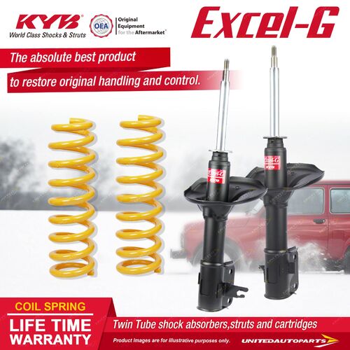 Front KYB EXCEL-G Shock Absorbers STD King Springs for MITSUBISHI Magna TJ TL TW