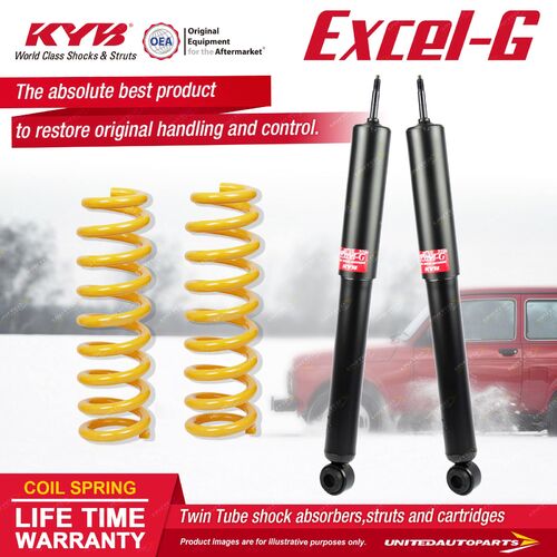 Rear KYB EXCEL-G Shock Absorbers STD King Springs for TOYOTA Hilux Surf KZN185