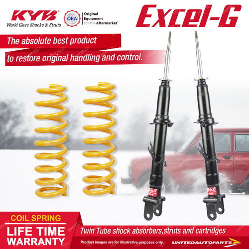 Front KYB Excel-G Shock Absorbers Raised King Coil for Ford Territory SX SY RWD