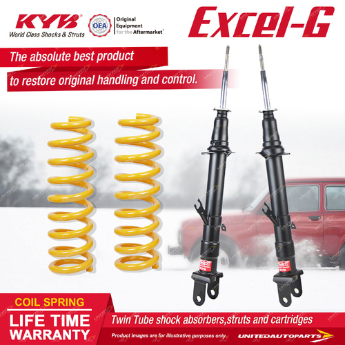 Front KYB Excel-G Shock Absorber Raised King Springs for Ford Territory SYII RWD