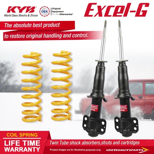 Front KYB Excel-G Shocks Raised King Coil for Ford Territory SX SY AWD 04-07