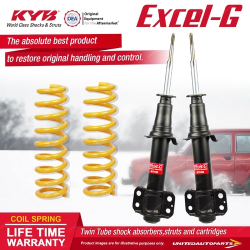 Front KYB Excel-G Shocks Raised King Coil for Ford Territory SX SY AWD 07-11