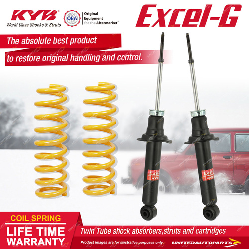 Front KYB Excel-G Shock Absorbers Raised King Springs for Ford Everest UA 3.2TD