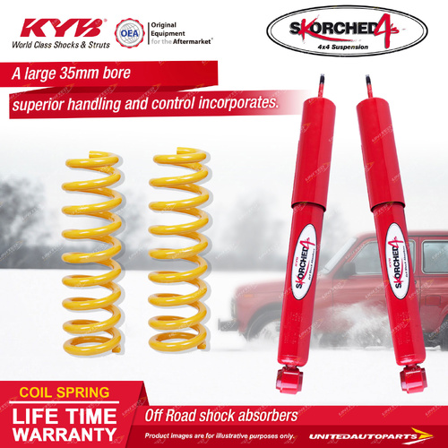 Rear KYB Skorched 4'S Shocks Raised 300-500KG King Coil for Ford Everest UA 3.2