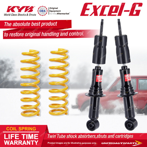 Front KYB Excel-G Shock Absorbers Raised King Springs for Holden Colorado RG II