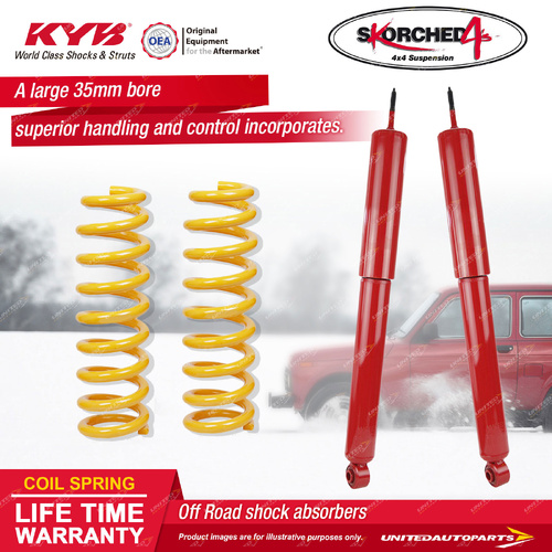 Rear KYB Skorched 4'S Shocks Raised King Coil for Holden Colorado 7 Trailblazer