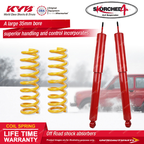 Rear KYB Skorched 4'S Shocks Raised King Springs for Isuzu MU-X UCS85 UCR85
