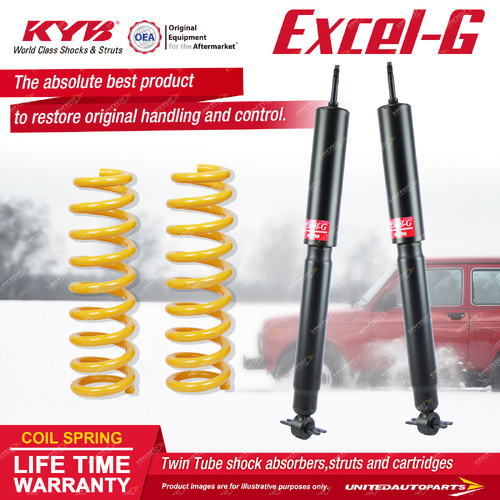 Front KYB Excel-G Shock Absorbers Raised King Springs for Jeep Wrangler TJ 96-07