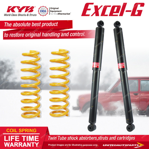 Rear KYB Excel-G Shocks Raised 100-300KG King Springs for Jeep Grand Cherokee WH