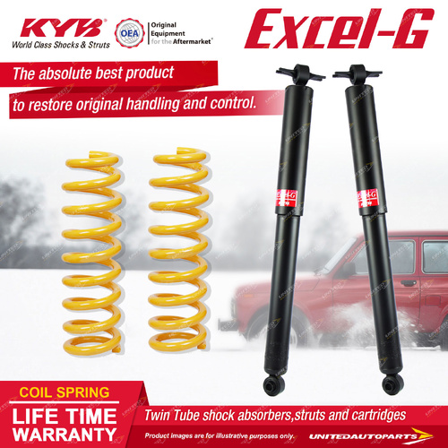 Rear KYB Excel-G Shock Absorbers Raised King Springs for Jeep Wrangler JK SWB