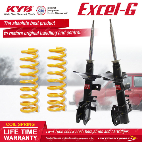 Front KYB Excel-G Shocks Raised King Springs for Nissan Pathfinder R50 01-04