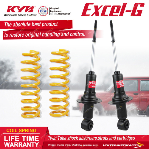 Front KYB Excel-G Shocks Raised 50-100KG King Coil for Nissan Navara D40 2.5 4.0