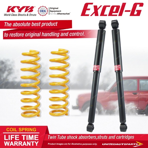 Rear KYB Excel-G Shocks Raised King Springs for Nissan Pathfinder R50 99-04