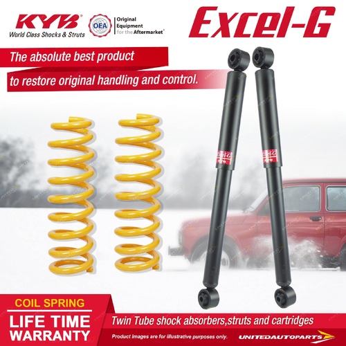 Rear KYB Excel-G Shocks Raised King Springs for Nissan Pathfinder R50 95-99