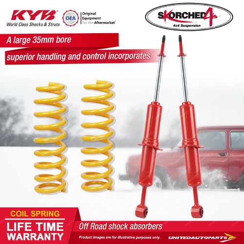 Front KYB Skorched 4'S Shocks Raised King Springs for Toyota Fortuner GUN156R