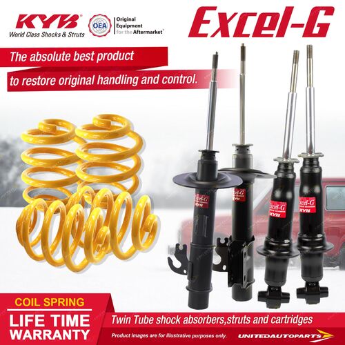 F+R KYB EXCEL-G Shock Absorbers Lowered King Springs for Commodore VE V6 Wagon