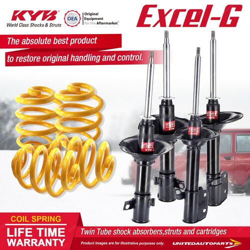 F+R KYB EXCEL-G Shock Absorbers Lowered King Springs for SUBARU Impreza GC8 AWD