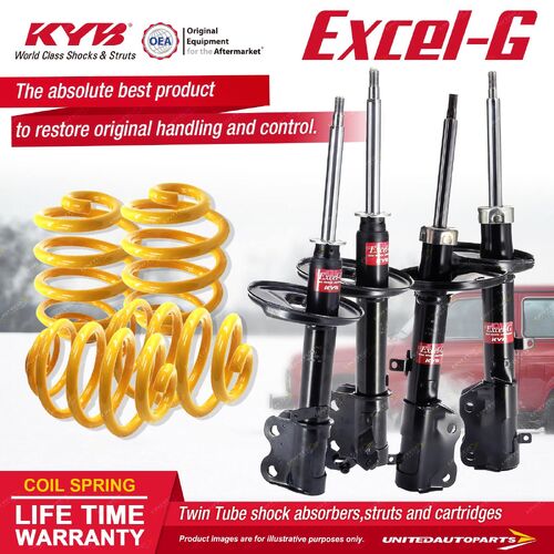 F+R KYB EXCEL-G Shock Absorbers Lowered King Springs for TOYOTA Corolla AE112