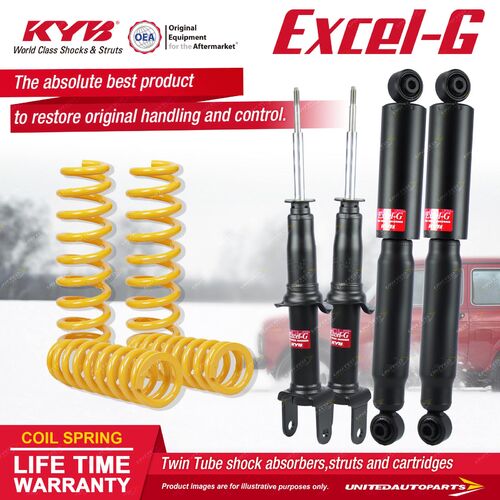 F+R KYB EXCEL-G Shock Absorbers STD King Springs for FORD Falcon BA BF RWD Sedan