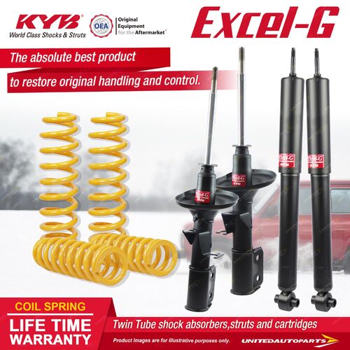 F+R KYB EXCEL-G Shock Absorbers King Springs for HOLDEN Commodore VT VX V6 Wagon