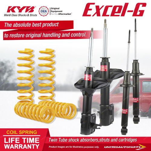F+R KYB EXCEL-G Shock Absorbers STD King Springs for MITSUBISHI Magna TF TH