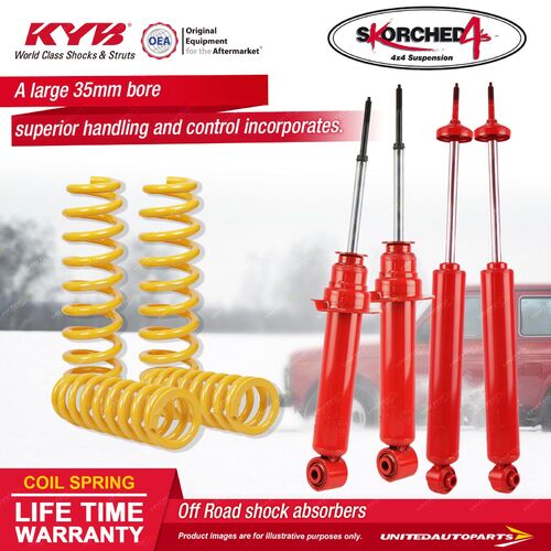 F+R SKORCHED 4'S Shocks Raised King Springs for MITSUBISHI Pajero NM NP DIESEL