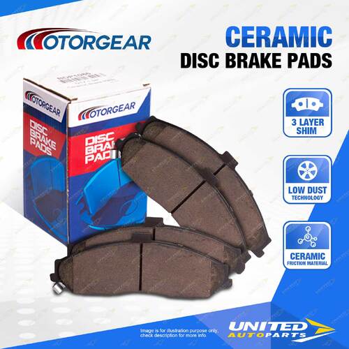 4x Front Motorgear Ceramic Brake Pads for Opel Corsa OPC SL 1.6L Turbo 2013 - On