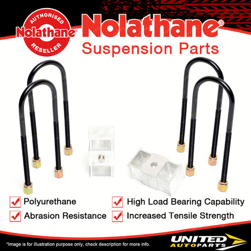 Nolathane Rear Lowering block kit for Ford Courier PE PF PG PH Econovan JG JH