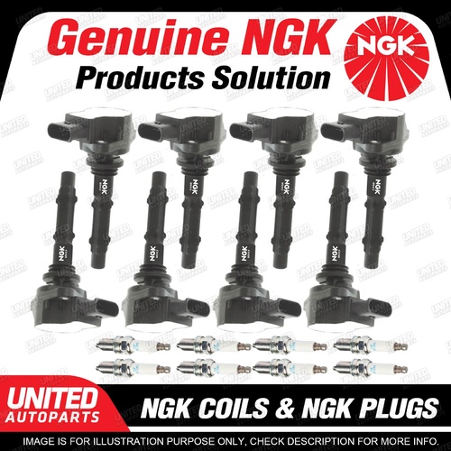 NGK 8 Spark Plugs + 8 Igniton Coils for Mercedes-Benz CLS500 219 Premium Quality