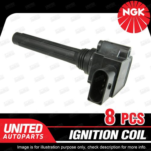 8 x NGK Ignition Coil for Audi RS6 4G S6 C7 S8 D4 4.0L V8 V-DOHC 2013-On