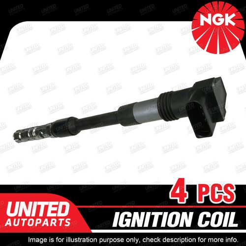 4 x NGK Ignition Coil for Volkswagen Caravelle T4 2.8L AMW 4Cyl MPFI 2003-2005