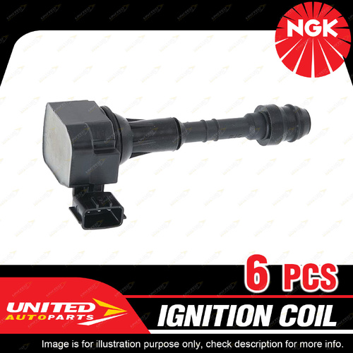 6 x NGK Ignition Coils for Nissan Elgrand E51 Teana J31 2.3L 2.5L 3.5L V6 Cyl