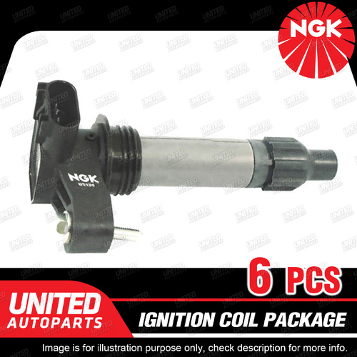 6Pcs NGK Ignition Coils for Cadillac CTS PREMIUM 3.6L LLT V6 24v 210kW RWD 08-10